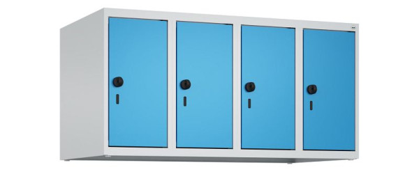 C+P kastopzet Classic PLUS, bovenkast, 7035/5012, veiligheidsdraaisluiting, 500x1000x500mm, 4 vakken, 080090-49 S10004