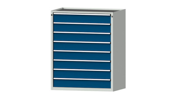 ANKE werkbanken ladekast, model 4002 V, 1060 x 675 x 1280 mm, RAL 7035/5010, kuip, 611.502