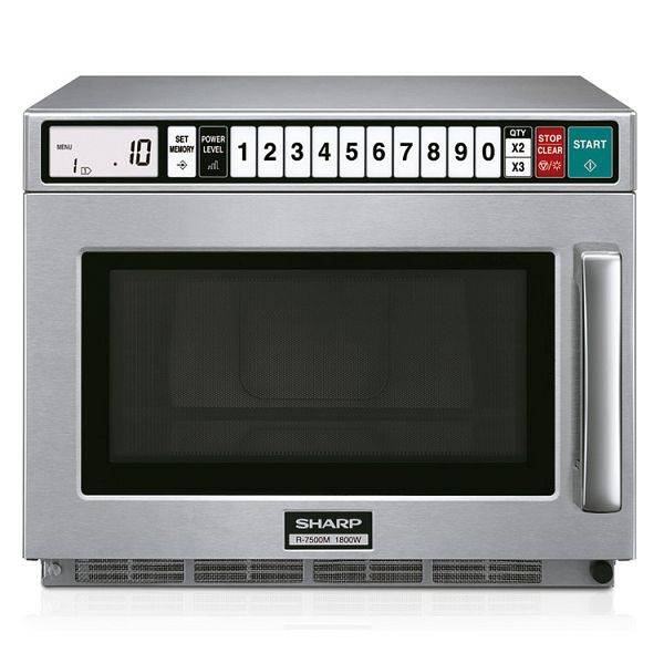 SHARP magnetron R-7500AT omvormer, 1800 watt magnetronvermogen, digitaal met 14 vermogensniveaus, 101.200