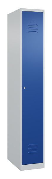 C+P luierkluis Classic PLUS met middenwand, 1850x300x500mm, 7035/5010, cilinderslot, 080000-10F S10022