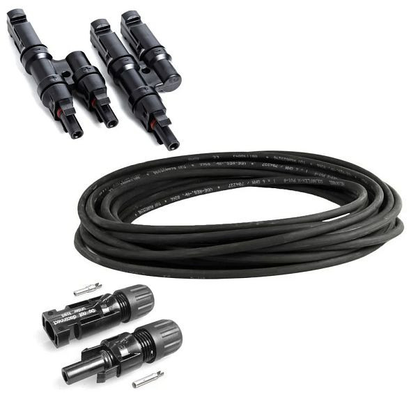 Offgridtec Solar Connection Kit 2 - 10m zonnekabel - MC4-connector - zonne-connector aftakdozen, 0005-10002