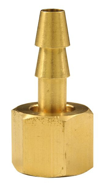 ELMAG slangpilaar met wartelmoer, ID 3/8', 6 mm, messing, 42364