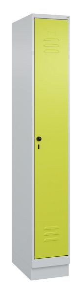 C+P Umkleidespind Classic PLUS, Sockel, 1950x300x500mm, 7035/0024, Drehriegel, 080020-10 S10010