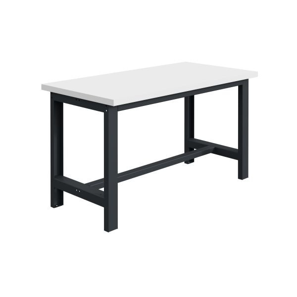 SOFAME SI zware werkbank B 1200 x D 750 x H 840 mm, RESITOP laminaat werkblad 40 mm, antracietgrijs RAL 7016, W010010159GA