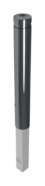 Schake aluminium tuinpaal Ø 120 mm, afneembaar, met driehoekslot volgens DIN 3223, zelfvergrendelend slot, totale lengte ca. 1200 mm, 40121FB