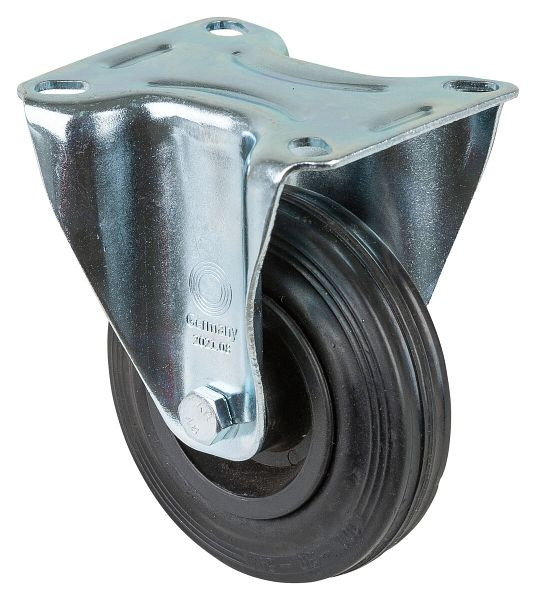 BS-rollen transportrol, vaste rol, wielbreedte 30 mm, wiel-Ø 100 mm, draagvermogen 70 kg, kunststof, rollager, plaat, VE = 4 stuks, L410.B45.100