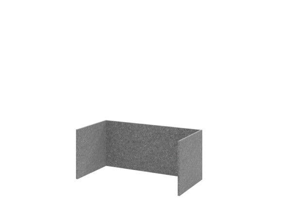 Hammerbacher FlexWall viltinzet 80 cm, 1 OH, grijs, VFWF18/5