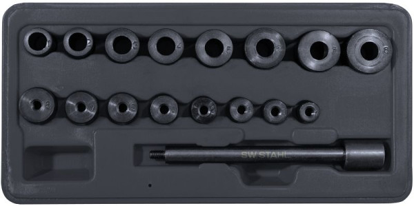SW-Stahl koppelingscentreergereedschapset, 17-delig, 410113