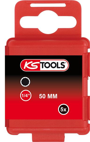 KS Tools 1/4" bit XZN, 50 mm, M6, 5 stuks, 911.2711