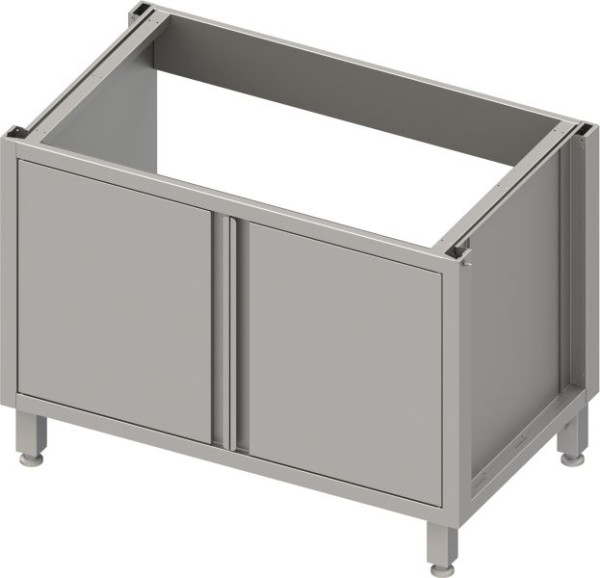 Stalgast RVS spoelbak kast versie 2.0, voor poten/plintframe, met draaideuren 700x640x660 mm, BX07671
