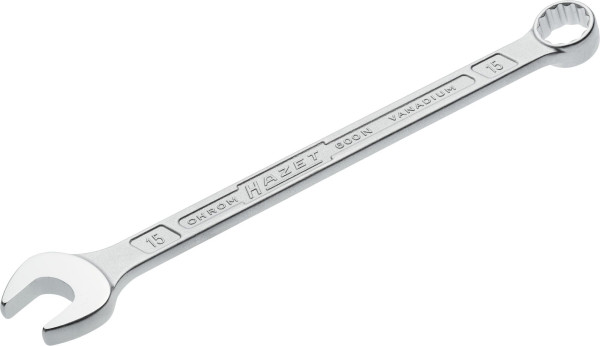 Hazet combinatiesleutel, extern dubbel zeskant tractieprofiel, 15 mm, 600N-15