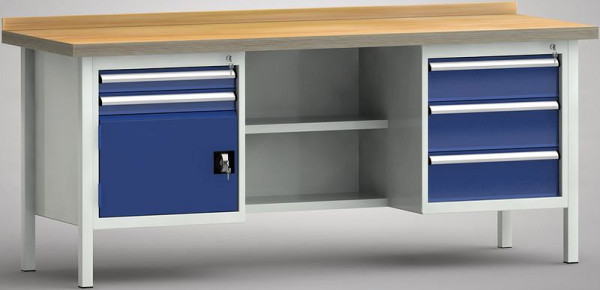 KLW standaard werkbank - 2000 x 700 x 840 mm L x D x H, WS210N-2000M40-E2070