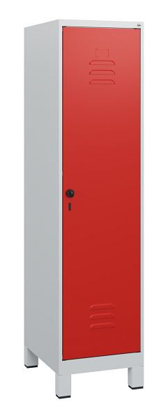 C+P Umkleidespind Classic PLUS, Füße, 1630x400x500mm, 7035/3020, Drehriegel, 0800105-12 S10002