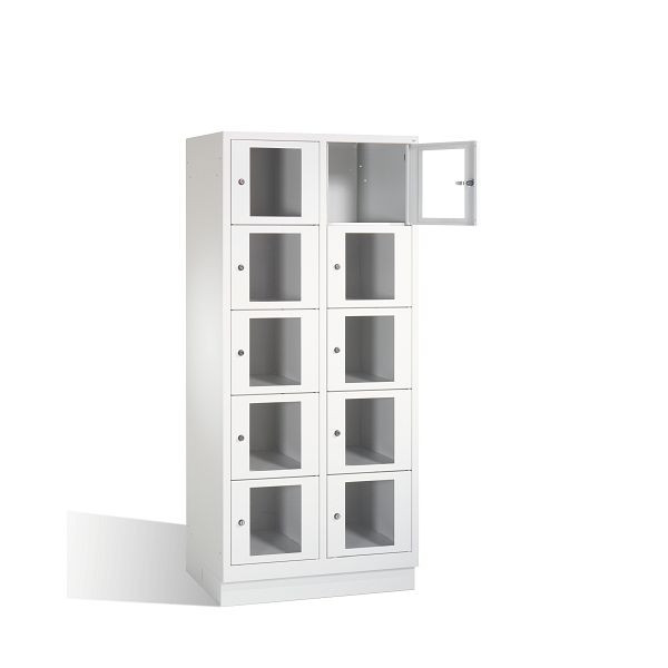 C+P lockerkast Classic, H1800xB810xD500mm, kleur: lichtgrijs, 8020A225 S10000