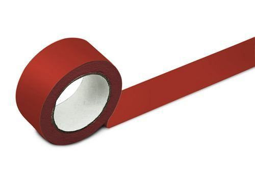 DENIOS Bodenmarkierband, 50 mm breit, rot, VE: 2 Rollen, 137-135