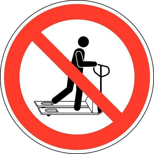 DENIOS verbodsbord "Het is verboden om met een palletwagen te rijden", folie, zelfklevend, 100 mm, verpakking van 10, 148582