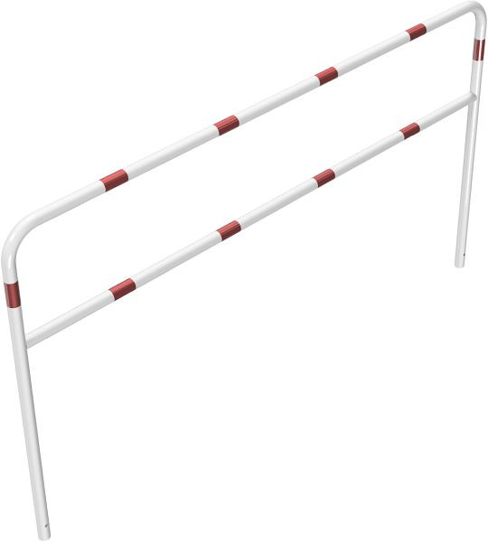 Schake buisbeugel van stalen buis Ø 48 x 2,5 mm met dwarsbalk voor inzetting in beton, totale breedte 2500 mm, totale hoogte 1400 mm, gecoat, 448_35B
