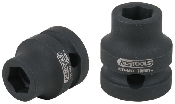 KS Tools 1/2" slagdop, zeskant, extra kort, 10,0 mm, 515.0056