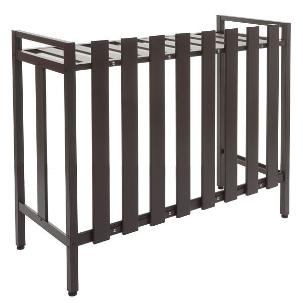 Mendler hoes voor airco/warmtepomp HWC-K58, hoes beschermrooster plantenplank, metaal 80x90x39cm, bruin, 96943