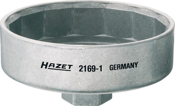 Hazet oliefiltersleutel, hol vierkant 12,5 mm (1/2 inch), uitwendig 15-punts profiel, 102 mm, 2169-1