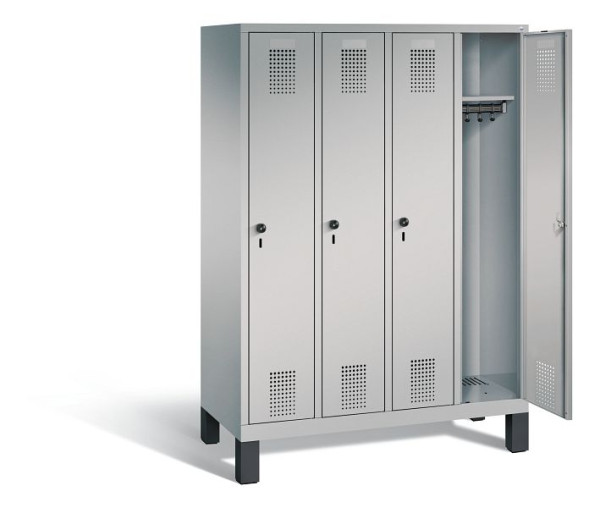 C+P schoolkluis Evolo, H1650xB1190xD500mm, kleur: wit aluminium, 480106-40 S10031