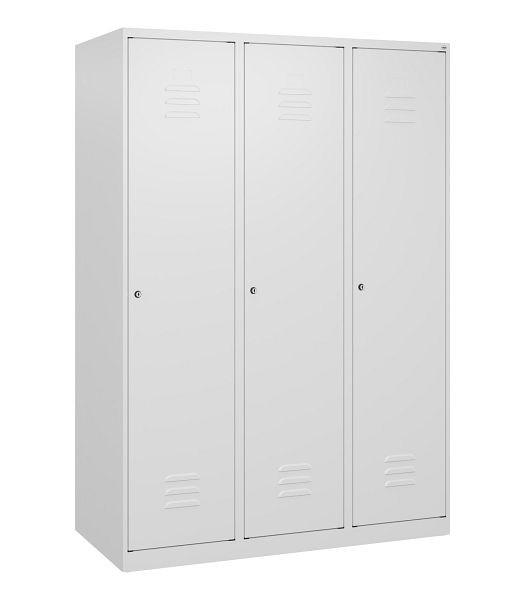 C+P Umkleidespind Classic PLUS, 3 Abteile, 1700x1200x500mm, 9016/9016, Zylinderschlösser, 0800007-32 S10016