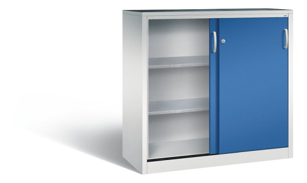 C+P schuifdeurkast Acurado, H1200xB1200xD500mm, kleur: lichtgrijs / gentiaanblauw, 2057-092 S10009