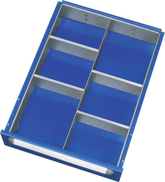 RAU indelingsset voor lade 390x560 mm, 1 verdeelschot en 4 insteekwanden, 390x120-360x560 mm, E-ET-1-4-120-150