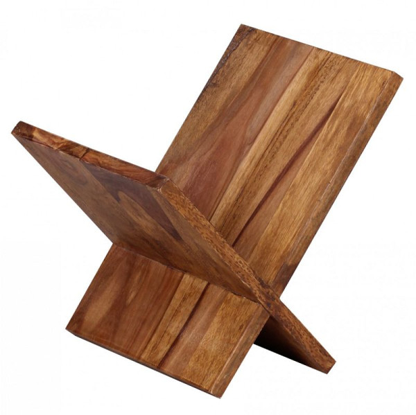 Wohnling tijdschriftenrek MUMBAI massief hout sheesham X-vorm 31 cm, landelijke stijl, WL1.590