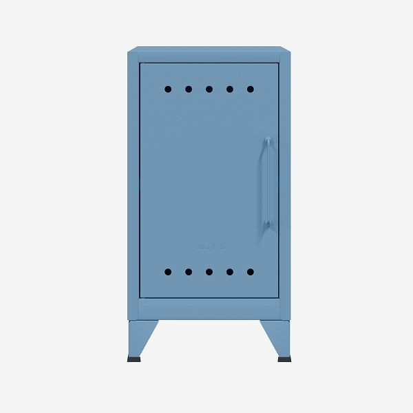 Bisley Fern mini-opbergkast, opening links, met vaste plank, blauw (605), FERMINLH605