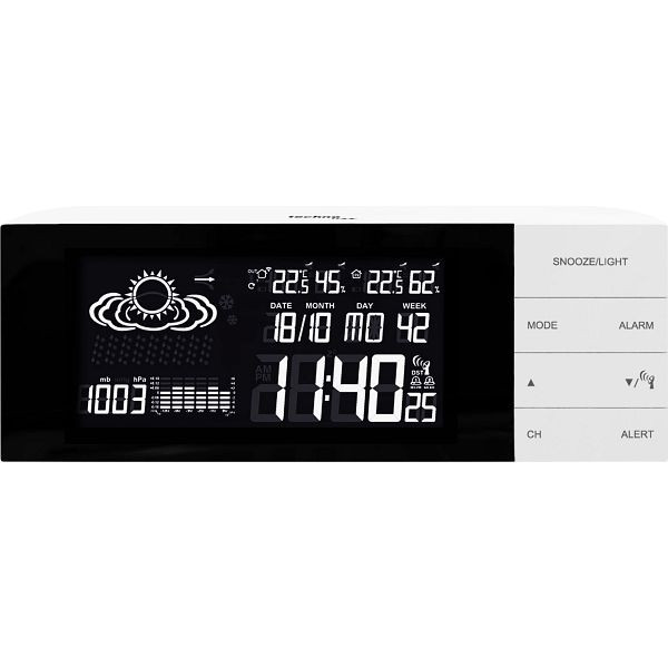 Technoline weerstation, radioklok DCF-77 met handmatige instelmogelijkheid, afmetingen: 230 x 84 x 40 mm, WS 6870