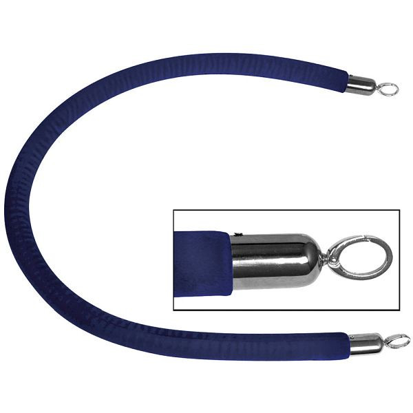 Stalgast verbindingskoord donkerblauw, beslag verchroomd, lengte 150 cm, BB3210150