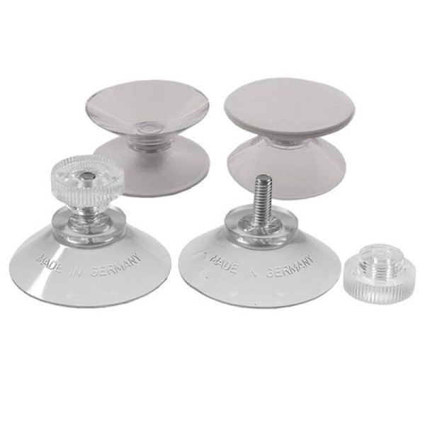 Stein HGS HGS zuignappen voor borden, 30 mm/incl. M4 schroef (roestvrij staal) en kartelmoer, verpakking van 2 stuks, 90.3535