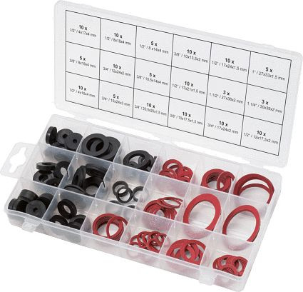 KS Tools assortiment afdichtringen voor sanitair, 141 stuks, 970.0190