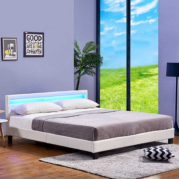 HOME DELUXE LED-bed ASTRO - 180 x 200 cm wit, 49583