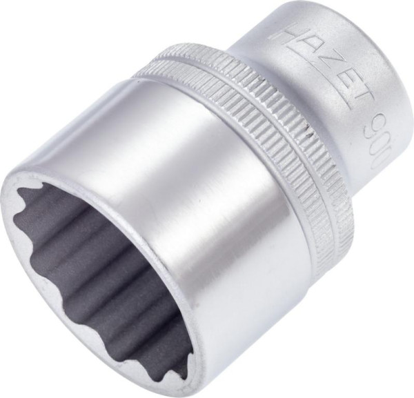 Hazet dopsleutelinzet, dubbel zeskant, hol vierkant 12,5 mm (1/2 inch), 27 mm, gekarteld, 900Z-27