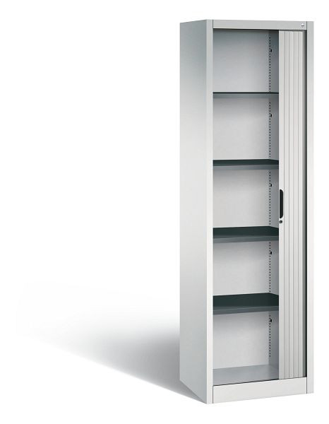 C+P rolluikkast Omnispace, H1980xB600xD420mm, kleur: lichtgrijs, inbouwgreep, 5 OH, 3200-00L S10045