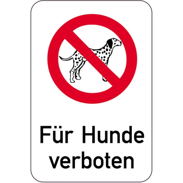 Steen HGS speciaal bord, verboden voor honden, 400 x 600 mm, 14975