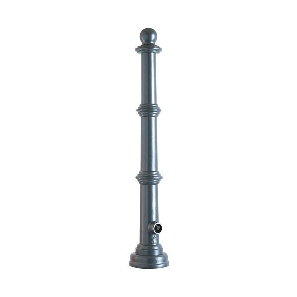 Schake aluminium stijlpaal serie 495B, afneembaar, met driehoekslot volgens DIN 3223, zelfvergrendelend slot, met 1 oog, 495FB+1