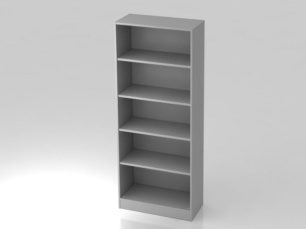 Hammerbacher plank 5OH met onderplaat grijs, 80x40x200,4 cm (BxDxH), V6000/5