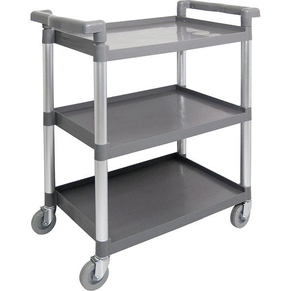 Stalgast serveerwagen van kunststof, met drie planken, 860 x 425 x 910 mm (BxDxH), LT0712003