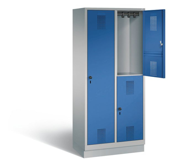 C+P cijferslot Evolo, H1800xW810xD500mm, kleur: wit aluminium / gentiaanblauw, 48620-22 S10039