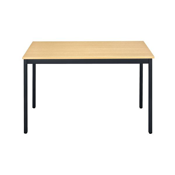 Bisley MULTI Desking multifunctionele tafel, rechthoekig 19 mm, BC beukendecor, zwart frame, H 740 x B 1200 x D 800 mm, MT1208BC333