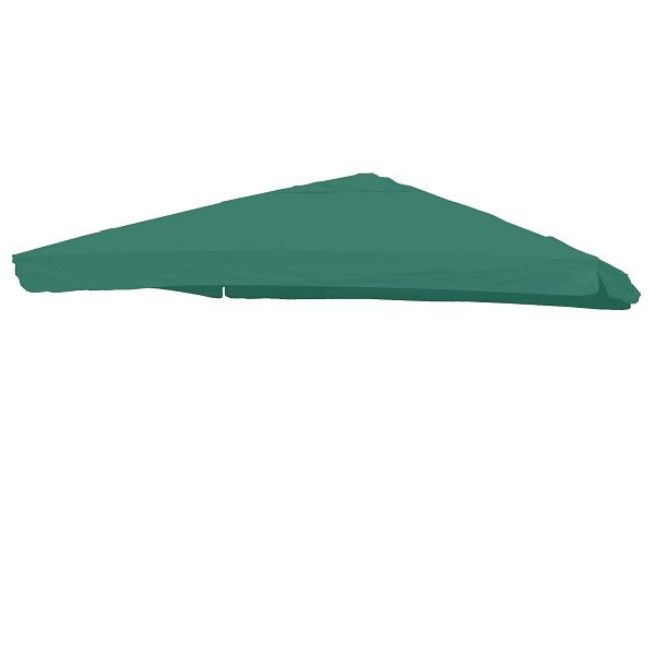 Mendler vervangende hoes voor luxe parasol HWC-A96 met klep, parasolhoes, 3x3m (Ø4,24m) polyester 3kg, donkergroen, 70117
