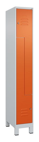 C+P Z-Spind Classic PLUS, C Z-Spind, Classic PLUS, voeten, 2 compartimenten, 1950x300x500mm, 7035/2004, cilindersloten, 080013-102 S10031