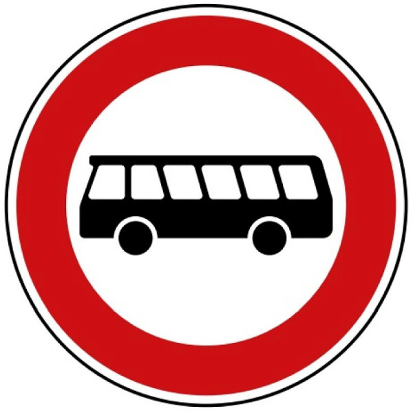 Stein HGS HGS verbod voor bussen nr. 257-54, 600mm /RA2/Alform, 257-54-222