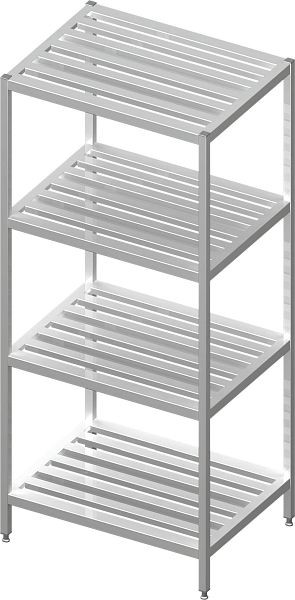 Stalgast-legbordhoogte 1800 mm, met roosterplanken, gelast