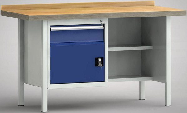 KLW standaard werkbank - 1500 x 700 x 840 mm L x D x H, WS138N-1500M40-E7031