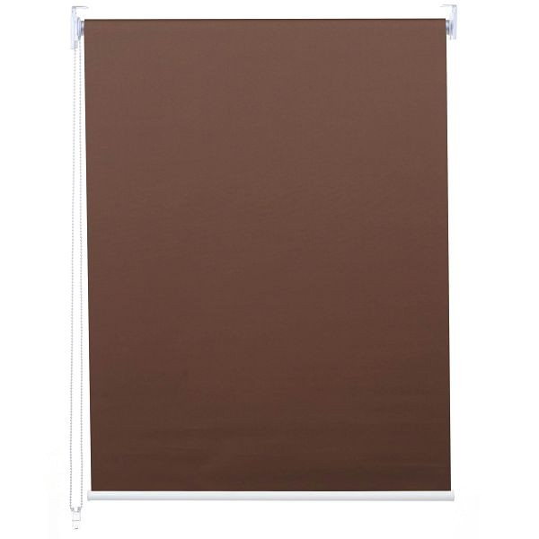 Mendler rolgordijn HWC-D52, raamrolgordijn zijtrekrolgordijn, 110x230cm zonwering verduisterend ondoorzichtig, bruin, 63464
