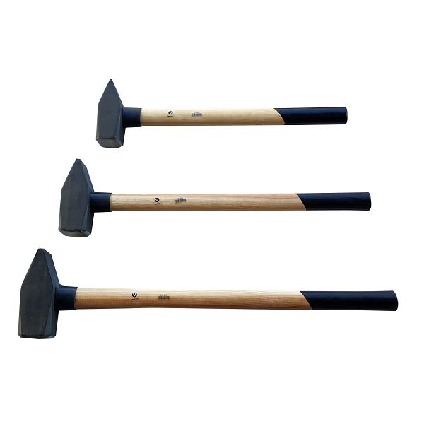 VaGo-Tools Schlosserhammer Hamer 3/4/5kg elk 1 houten handvat 3-delige set, 233-130/140/150 elk 1_tv